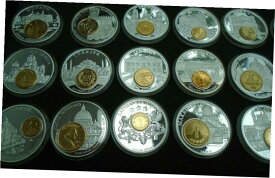 【極美品/品質保証書付】 アンティークコイン コイン 金貨 銀貨 [送料無料] HISTORY OF EUROPE CURRENCY PROOF MEDALIONS & COINS GOLD AND SILVER PLATED
