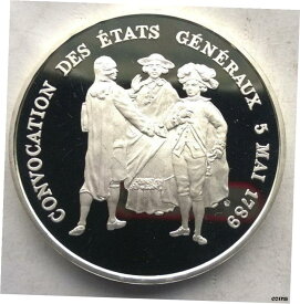 フランス 1989" Etats Generaux "200 年革命 1オンス シルバー メダル プルーフFrance 1989 "Etats Generaux" Bicentennial Revolution 1oz Silver Medal Proof