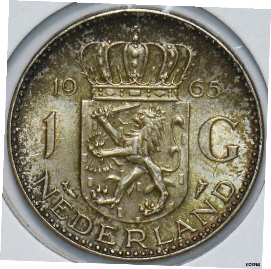 アンティークコイン コイン 金貨 銀貨 [送料無料] Netherlands 1965 Gulden Lion animal 292433 combine shippingのサムネイル