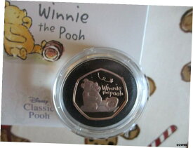 【極美品/品質保証書付】 アンティークコイン 金貨 2020 Winnie The Pooh (PIEDFORT) Gold proof 50p (100 issue) double thickness RARE [送料無料] #gof-wr-6740-3