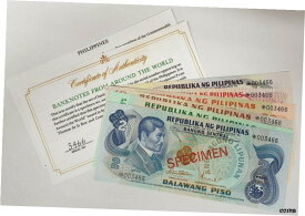 【極美品/品質保証書付】 アンティークコイン コイン 金貨 銀貨 [送料無料] PHILIPPINES 1979 ... 2 - 100 PISO ... COLLECTOR'S SPECIMEN BANKNOTES