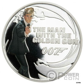 【極美品/品質保証書付】 アンティークコイン コイン 金貨 銀貨 [送料無料] MAN WITH THE GOLDEN GUN 007 エージェント シルバー コイン 50セント Tuvalu 2021- show original title