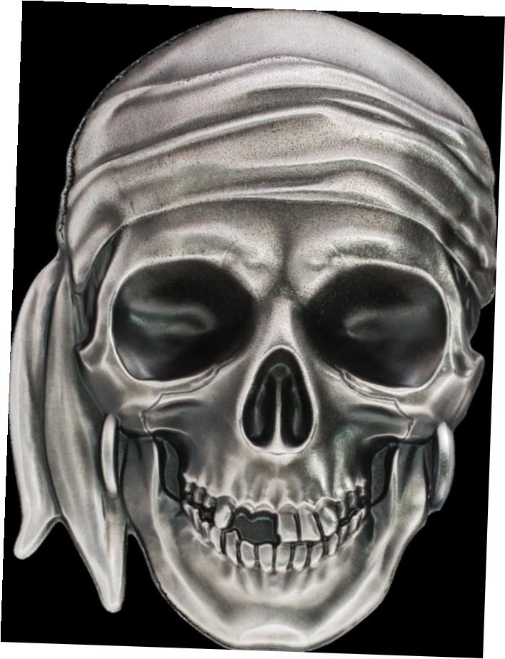 アンティークコイン コイン 金貨 銀貨 [送料無料] Palau 5$ 2017 Skulls - Pirate Skull 1 Oz Silver Coinのサムネイル