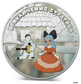 【極美品/品質保証書付】 アンティークコイン コイン 金貨 銀貨 [送料無料] Cook Islands 2012 5$ Adventures Of Buratino-Malvina & Piero 1Oz Silver Coin