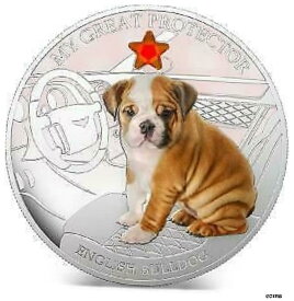 【極美品/品質保証書付】 アンティークコイン コイン 金貨 銀貨 [送料無料] Fiji 2013 $2 Dogs & Cats II My Great Protector ENGLISH BULLDOG 1Oz Silver Coin