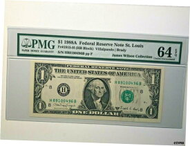 【極美品/品質保証書付】 アンティークコイン コイン 金貨 銀貨 [送料無料] United States, 1988A, $1, F-1915H, UNC64EPQ Banknote - ERROR NOTE INK SMEAR