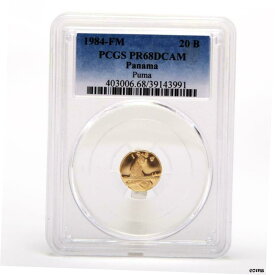 【極美品/品質保証書付】 アンティークコイン コイン 金貨 銀貨 [送料無料] Panama 20 balboas Puma on a branch PCGS PR68 gold coin 1984