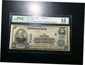 【極美品/品質保証書付】 アンティークコイン コイン 金貨 銀貨 [送料無料] National Bank Note Cube New York PMG Fine 15 Charter 1143- show original title