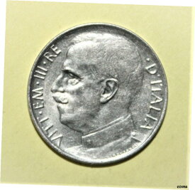 【極美品/品質保証書付】 アンティークコイン コイン 金貨 銀貨 [送料無料] イタリア 50 Centesimi 1921 Almost Uncirculated Plain Coin-Vittorio Emanuele III- show original title