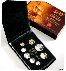 【極美品/品質保証書付】 アンティークコイン コイン 金貨 銀貨 [送料無料] CANADA 2004 Silver Proof Set '400th First French Settlement in North America'