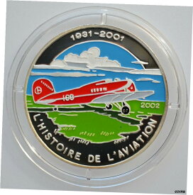 【極美品/品質保証書付】 アンティークコイン コイン 金貨 銀貨 [送料無料] BENIN 1000 Francs 2002 Silver Proof 'Lockeed Orion - History of Aviation'
