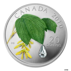 【極美品/品質保証書付】 アンティークコイン コイン 金貨 銀貨 [送料無料] CANADA $20 2010 Silver Proof 'Crystal Raindrop w/Swarovski' Element Box/CoA