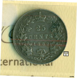 【極美品/品質保証書付】 アンティークコイン コイン 金貨 銀貨 [送料無料] ICCS Canada 1882 H - 25ct Coin; VF-30 ; Cert. No- XMT 611
