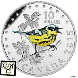 【極美品/品質保証書付】 アンティークコイン コイン 金貨 銀貨 [送料無料] 2015'Magnolia Warbler 'Colorized Proof $10 Silver Coin 1/2oz .9999Fine (17294)NT