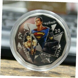 【極美品/品質保証書付】 アンティークコイン コイン 金貨 銀貨 [送料無料] 2016 Batman v Superman DofJ(TM) The Trinity Color Proof $20 Silver (17613)(OOAK)