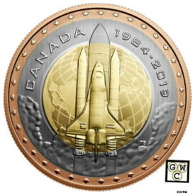 【極美品/品質保証書付】 アンティークコイン コイン 金貨 銀貨 [送料無料] 2019 'First Canadian in Space - Space Shuttle' Tri-Metal 25-Cent Coin (18872)
