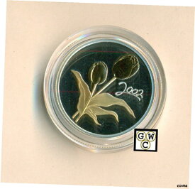 【極美品/品質保証書付】 アンティークコイン コイン 金貨 銀貨 [送料無料] 2002 Golden Tulip 50ct Gold-Plated (10538) (OOAK)