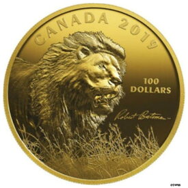 【極美品/品質保証書付】 アンティークコイン コイン 金貨 銀貨 [送料無料] 2019 'Into the Light - Lion' Gold-Plated Proof $100 Fine Silver 10oz.Coin(18762)