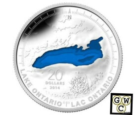 【極美品/品質保証書付】 アンティークコイン コイン 金貨 銀貨 [送料無料] 2014 Ontario-Great Lakes Blue Enameled Prf $20 Silver 1oz .9999 Fine (NT)(13863)