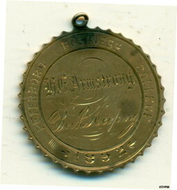 【極美品/品質保証書付】 アンティークコイン コイン 金貨 銀貨 [送料無料] Canada Ontario Peterboro Business College 1892 Gold Medal Breton Era 14k 5.29g