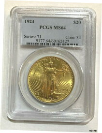 【極美品/品質保証書付】 アンティークコイン 硬貨 1924年 $20 PCGS MS-64 ゴールド ダブルイーグル セントゴーダン コイン- show original title [送料無料] #oot-wr-7149-187