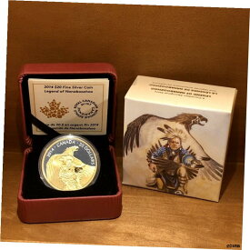 【極美品/品質保証書付】 アンティークコイン コイン 金貨 銀貨 [送料無料] 2014 Canada $20 Legend Of Nanaboozhoo Gold Plated 1 Oz Silver Coin - New!