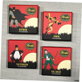 【極美品/品質保証書付】 アンティークコイン コイン 金貨 銀貨 [送料無料] Batman 66 Classic TV Series Coin Set- Batman, Robin, Joker, Penguin- 4oz. Silver
