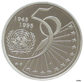 【極美品/品質保証書付】 アンティークコイン コイン 金貨 銀貨 [送料無料] 1995 Belgium United Nations 50th Anniversary 5 Ecu Silver Proof Coin