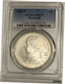 【極美品/品質保証書付】 アンティークコイン コイン 金貨 銀貨 [送料無料] 2005 P Unc. Cheif Justice John Marshall Commemorative Silver Dollar PCGS MS70