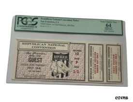 【極美品/品質保証書付】 アンティークコイン コイン 金貨 銀貨 [送料無料] 1964 Republican National Convention Barry Goldwater Full Ticket Guest Pass PCGS