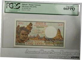 【極美品/品質保証書付】 アンティークコイン コイン 金貨 銀貨 [送料無料] Djibouti 500 Francs MS66 PPQ PCGS 1979 SCWPM#36a Banque Nationale UNC BU Gem