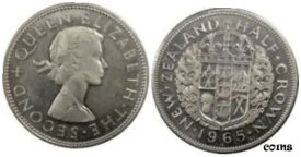 【極美品/品質保証書付】 アンティークコイン コイン 金貨 銀貨 [送料無料] 1965 NEW ZEALAND 1/2 CROWN PCGS PL64 PROOF LIKE BEAUTIFUL GRADED COIN