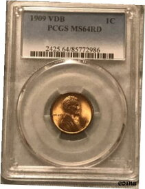 【極美品/品質保証書付】 アンティークコイン コイン 金貨 銀貨 [送料無料] MS64RD 1909 VDB Lincoln Wheat Cent - Graded PCGS