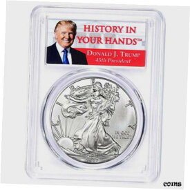 【極美品/品質保証書付】 アンティークコイン コイン 金貨 銀貨 [送料無料] 2017 Silver Eagle Dollar PCGS MS70 Coin First Strike Trump Label ASE