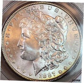 【極美品/品質保証書付】 アンティークコイン コイン 金貨 銀貨 [送料無料] 1887 Morgan Silver Dollar MS64 1st Gen Holder PCGS Beauty! Upgrade?