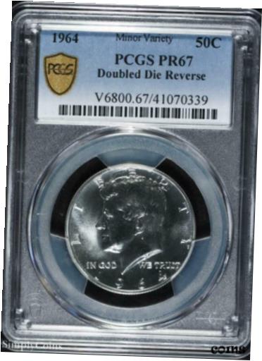 アンティークコイン コイン 金貨 銀貨 [送料無料] 1964 DDR Kennedy Silver Half Dollar ~ PCGS PR67 ~ GOLD SHIELD PROOF X2-0339