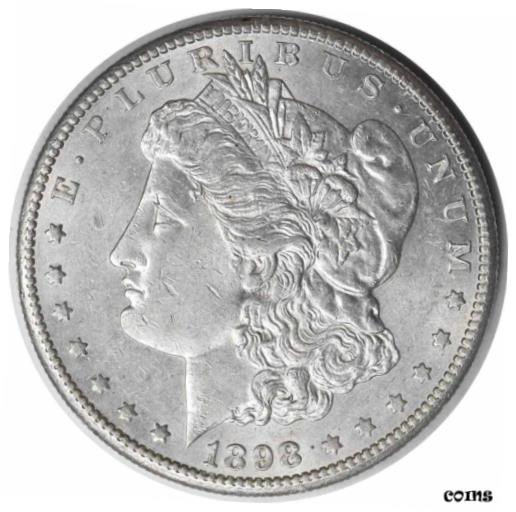 アンティークコイン コイン 金貨 銀貨 [送料無料] 1898-S Morgan Silver Dollar AU Slider Uncertified #1019のサムネイル