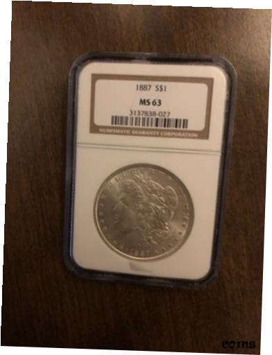 アンティークコイン コイン 金貨 銀貨 [送料無料] 1887 Morgan Silver Dollar Graded MS63のサムネイル