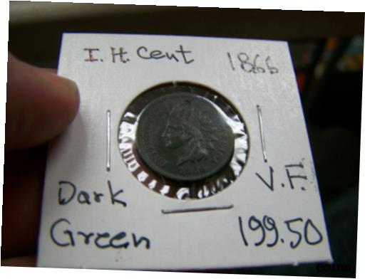 アンティークコイン コイン 金貨 銀貨 [送料無料] 1866 Indian Head Cent from Old Timer´s Lot L@@K Rare Date!!!のサムネイル