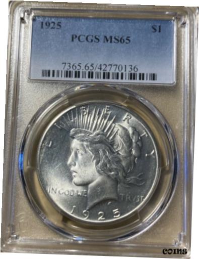 アンティークコイン コイン 金貨 銀貨 [送料無料] 1925 PCGS MS65 Peace Silver Dollar