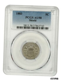 【極美品/品質保証書付】 アンティークコイン コイン 金貨 銀貨 [送料無料] 1883 Shield 5c PCGS AU58 - Great Type Coin - Shield Nickel - Great Type Coin