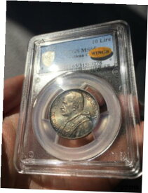 【極美品/品質保証書付】 アンティークコイン コイン 金貨 銀貨 [送料無料] PCGS MS65 Vatican City 1930 10 Lire