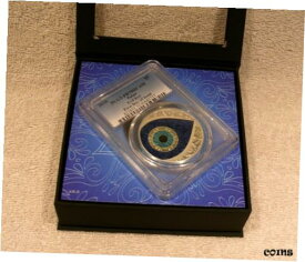 【極美品/品質保証書付】 アンティークコイン コイン 金貨 銀貨 [送料無料] Evil Eye 2020 $5 Palau Coin 1oz .999 Silver Colorized Proof Coin PCGS PR70 FDI