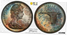 【極美品/品質保証書付】 アンティークコイン コイン 金貨 銀貨 [送料無料] 1967 Silver Dollar $1 PCGS MS-65 - Superb Rainbow Tones