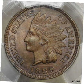 【極美品/品質保証書付】 アンティークコイン コイン 金貨 銀貨 [送料無料] 1889 Indian Cent, Choice Uncirculated, PCGS MS-64BN, Nice Color