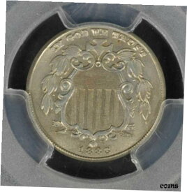 【極美品/品質保証書付】 アンティークコイン コイン 金貨 銀貨 [送料無料] 1883 Shield Nickel With Die Break - PCGS Genuine Cleaning UNC Details