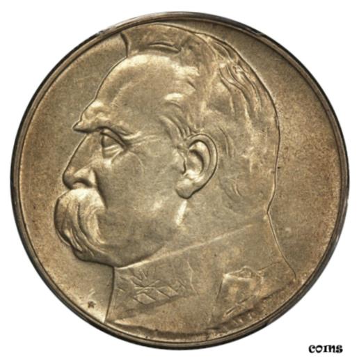 アンティークコイン コイン 金貨 銀貨 [送料無料] 1935 (w) Poland 10 Zlotych Silver Coin - PCGS MS 63 - Y# 29のサムネイル