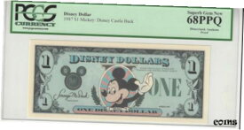 【極美品/品質保証書付】 アンティークコイン コイン 金貨 銀貨 [送料無料] 1987 $1 Mickey Disney Dollar PCGS 68PPQ First year Type 2 PROOF VERY RARE no ser