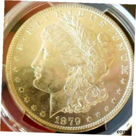 【極美品/品質保証書付】 アンティークコイン コイン 金貨 銀貨 [送料無料] MORGAN SILVER DOLLAR 1879 O PCGS MS63+++ SATIN WHITE SEMI PL UNDER GRADE MONSTER
