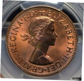 【極美品/品質保証書付】 アンティークコイン コイン 金貨 銀貨 [送料無料] Australia 1961 Penny PCGS PR64RB rare proof in red brown PC0439 combine shipping